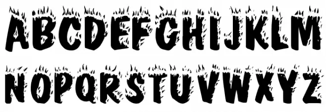Firey Normal Шрифта ВЕРХНИЙ