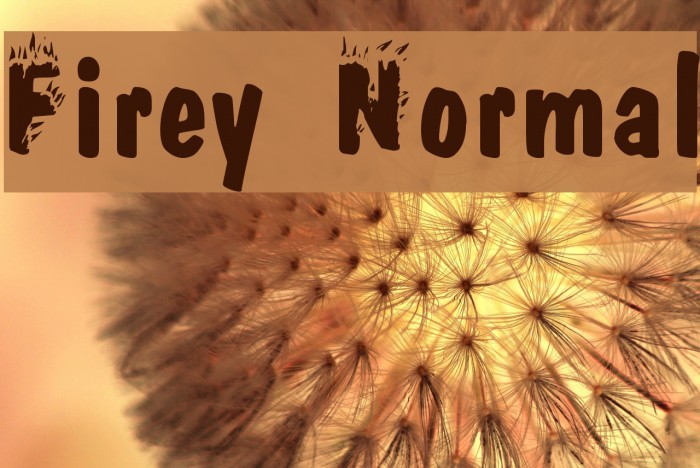Firey Normal Font examples