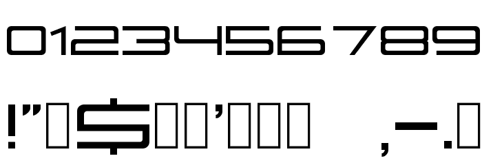 Fireye GF 3 Bold Font OTHER CHARS