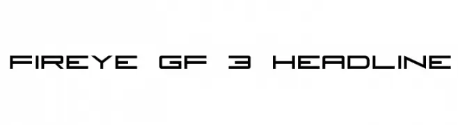 Fireye GF 3 Headline  Frei Schriftart Herunterladen