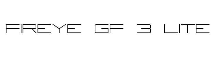 Fireye GF 3 Lite  フリーフォントのダウンロード