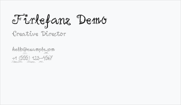 Firlefanz Demo Business Card