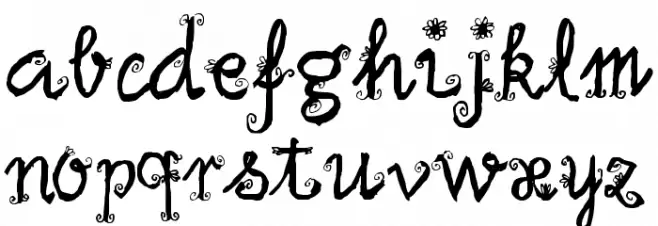 Firlefanz Demo Schriftart Kleinbuchstaben