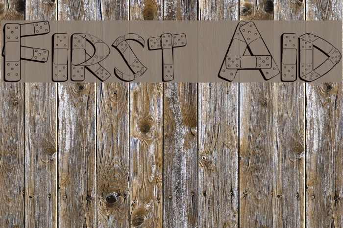 First Aid Font examples