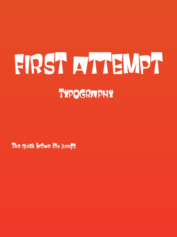 First Attempt Poster