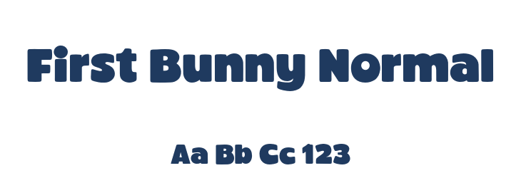 First Bunny Normal Font Preview