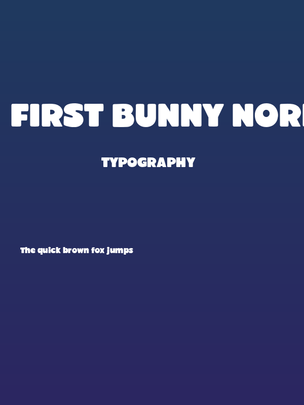 First Bunny Normal Poster
