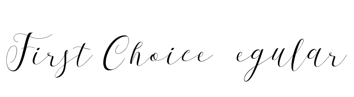 First Choice DEMO Regular Font
