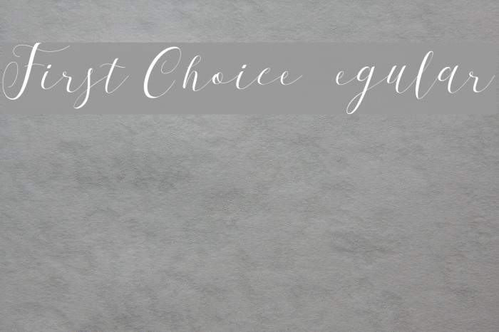 First Choice DEMO Regular Font examples