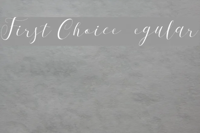First Choice DEMO Regular Example 2