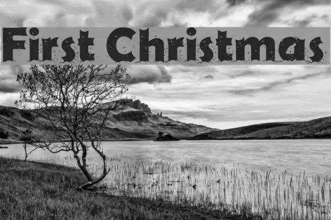 First Christmas Font examples