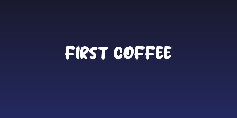 First Coffee Social Header