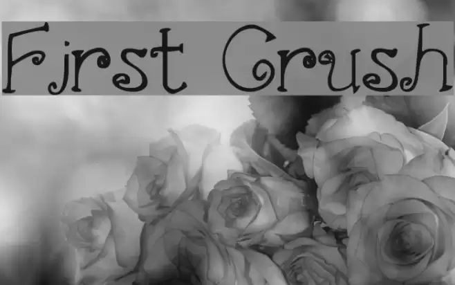 First Crush Fonte examples