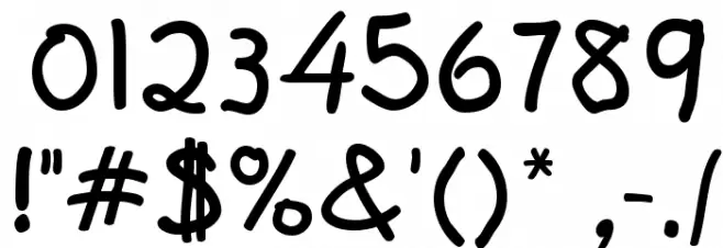 First Grader Font OTHER CHARS