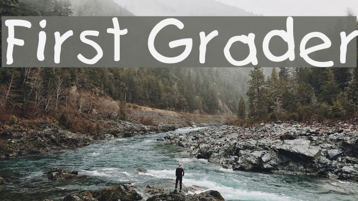 First Grader Font examples
