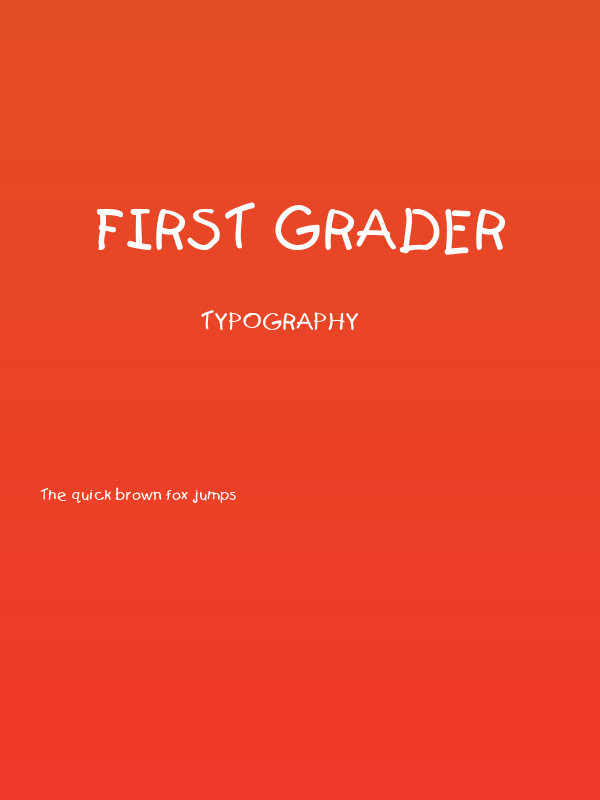 First Grader Poster