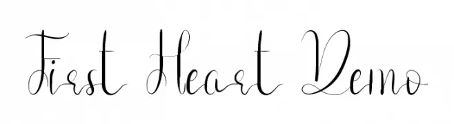 First Heart Demo  تنزيل الخطوط
