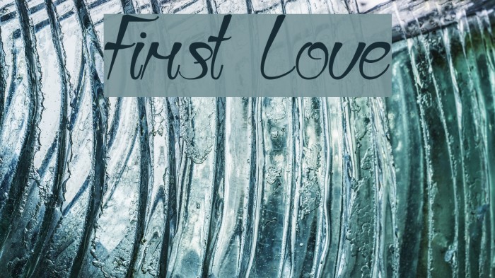 First Love Font examples