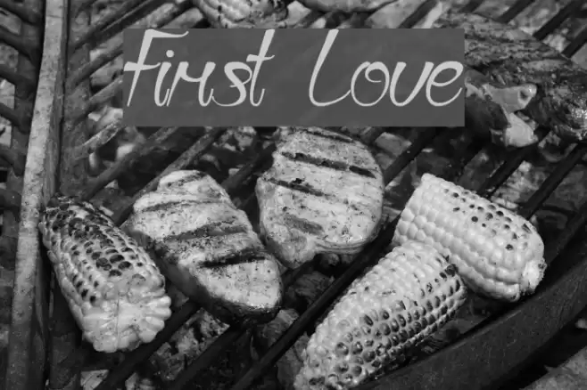 First Love Font examples