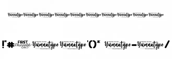 First Marigold Regular Font OTHER CHARS