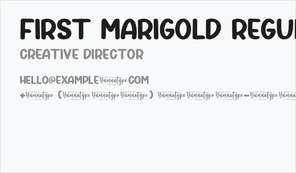 First Marigold Regular Business Card