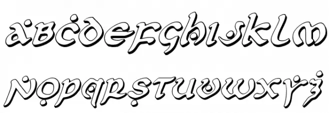First Order 3D Italic フォント 大文字
