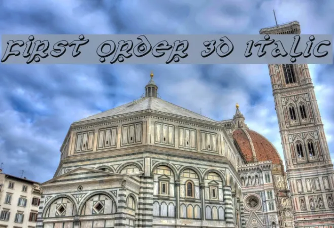 First Order 3D Italic Example 1