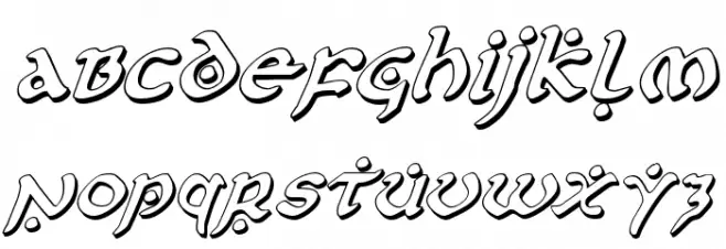 First Order 3D Italic Шрифта строчной
