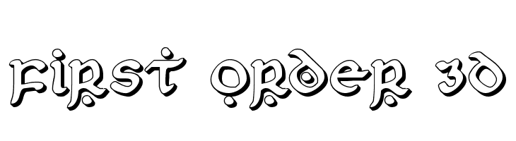 First Order 3D  font caratteri gratis
