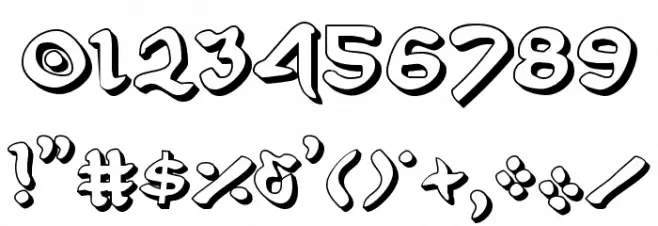 First Order 3D Font OTHER CHARS