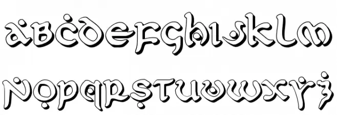 First Order 3D Schriftart Groß