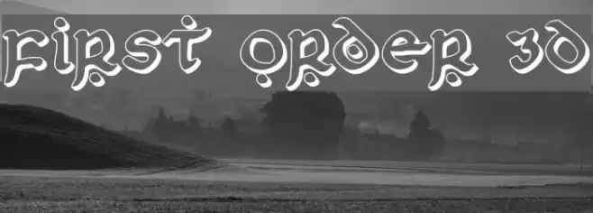 First Order 3D Font examples