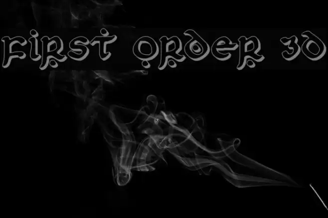 First Order 3D Font examples