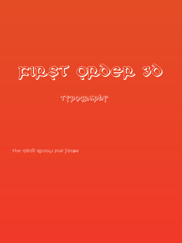 First Order 3D Poster