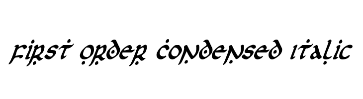 First Order Condensed Italic  フリーフォントのダウンロード