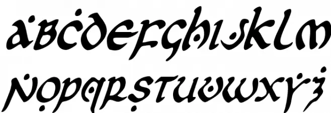 First Order Condensed Italic फ़ॉन्ट अपरकेस