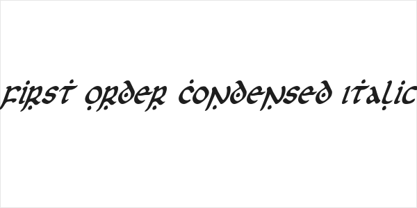 First Order Condensed Italic Logo