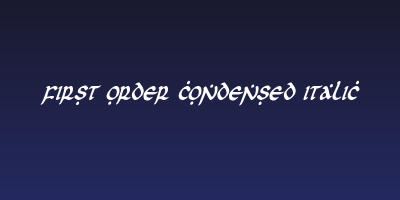 First Order Condensed Italic Social Header