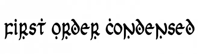 First Order Condensed  नि: शुल्क फ़ॉन्ट्स डाउनलोड