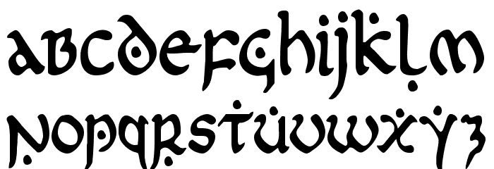 First Order Condensed Font LOWERCASE