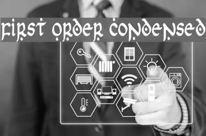 First Order Condensed Font examples