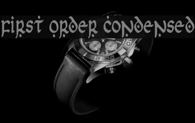 First Order Condensed Font examples