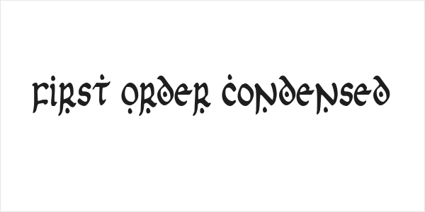 First Order Condensed Logo
