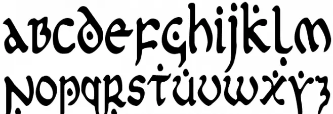 First Order Condensed Caratteri MINUSCOLO