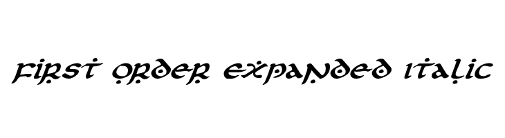 First Order Expanded Italic  नि: शुल्क फ़ॉन्ट्स डाउनलोड