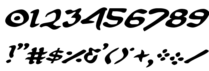First Order Expanded Italic Font OTHER CHARS
