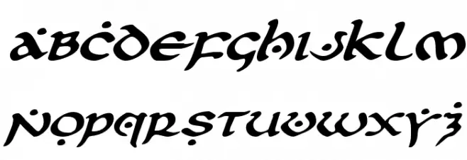 First Order Expanded Italic 字体 大写