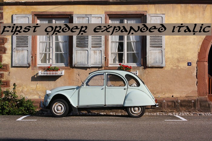 First Order Expanded Italic Font examples