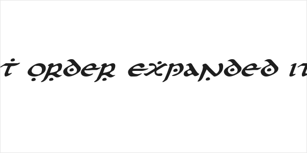 First Order Expanded Italic Logo