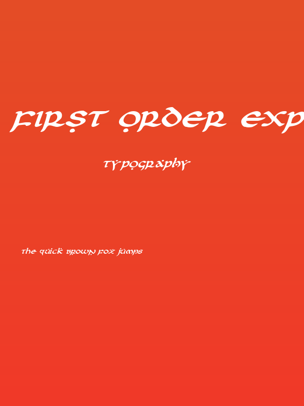 First Order Expanded Italic Poster